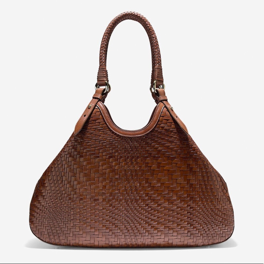 Vtg Cole Haan limited edition Genevieve woven tote - Picture 2 of 11